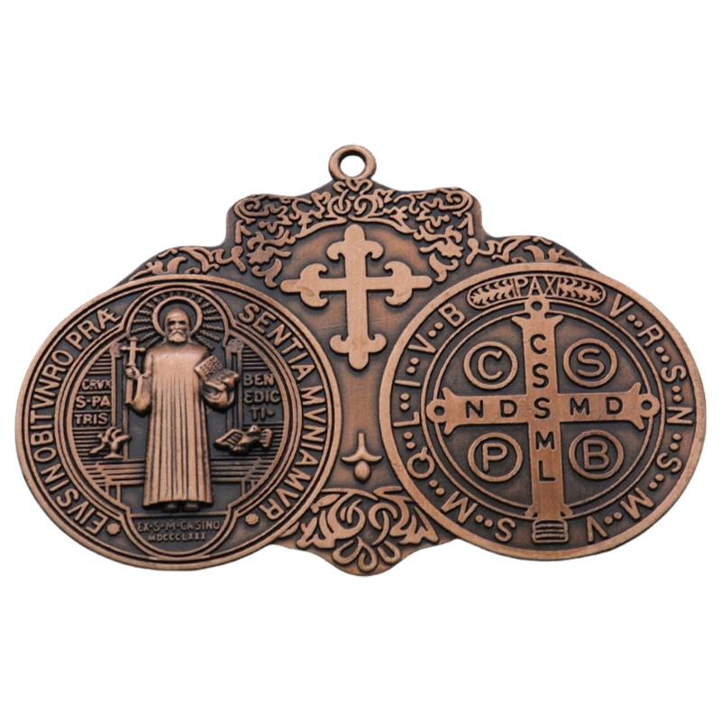 Vintage Christian Crosses Keychain Pendant Metal Antiqued Hanging Ornament Charm for Handbag Backpack Decoration