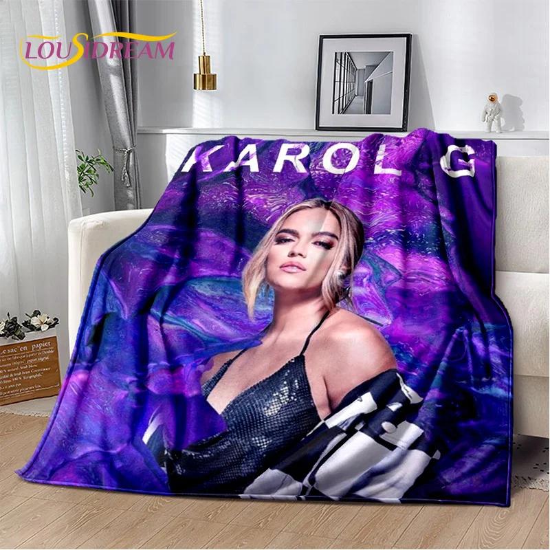 Karol G Singer Printing HD Blanket,Soft Throw Blanket for Home Bedroom Bed Sofa Picnic Travel Office Rest Cover Blanket Kids