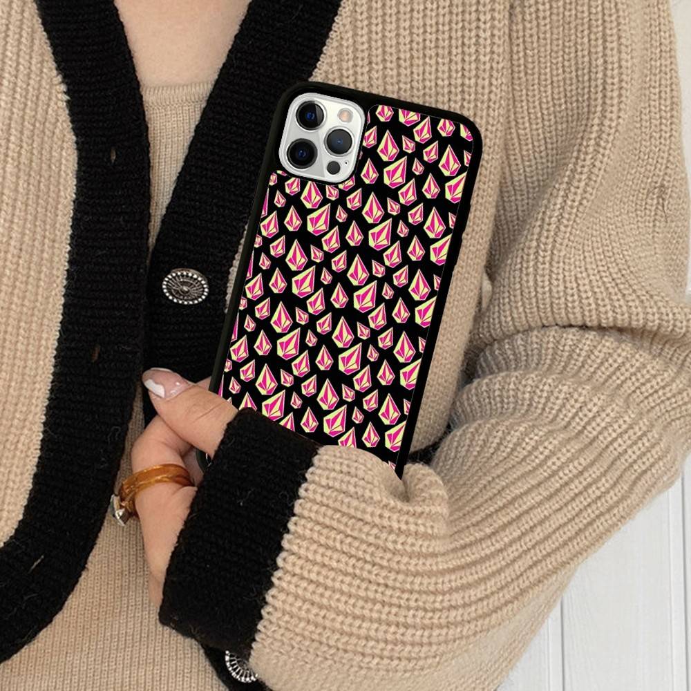 V-Volcom LOGO Fashion For IPhone 17 16 15 14 13 12 11 Pro Max Plus Shockproof PC+TPU Phone Back Cover