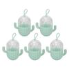5pcs Cactus Shape Beauty Egg Storage Boxes Portable Makeup Sponge Jewelry Organizer for Powder Puff Earrings Necklaces
