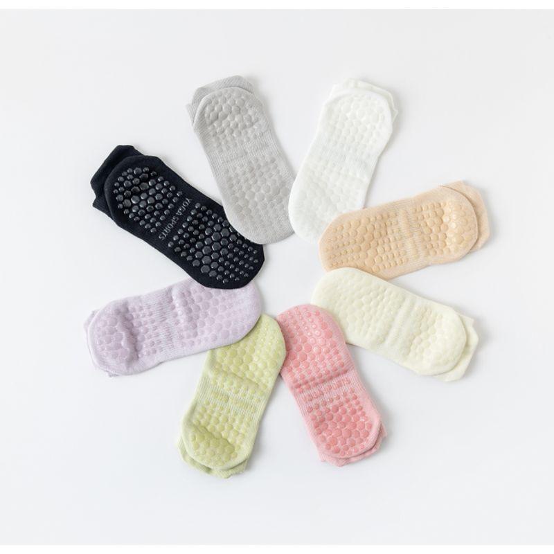 

Нескользящие носки для йоги Дышащие Впитывающие пот Быстросохнущие Носки для йоги Пилатеса Фитнеса Ощущение голых ног Посадка Не душные ноги Light green + beige + light gray + milk White