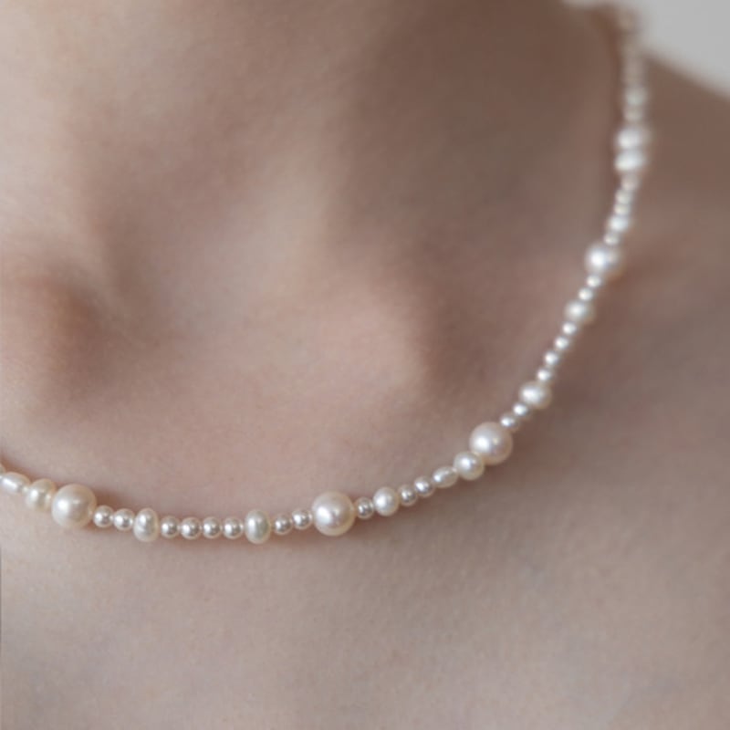 Tatiana Freshwater Pearl Mixed Line Necklace NZ2486