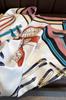 Women' Scarf 90X90 "Rose Equestrian Style" - Elegant Shawl with Horse Motif, Imitation Silk