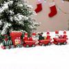 Christmas Train Ornaments Wooden Color Boxes Window Christmas Year New Decorations Gifts Displays T9Y7