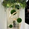 DIY Faux Green Plants Eternal Life Flocking Green Ball Artificial Moss Ball  Hotel Decoration
