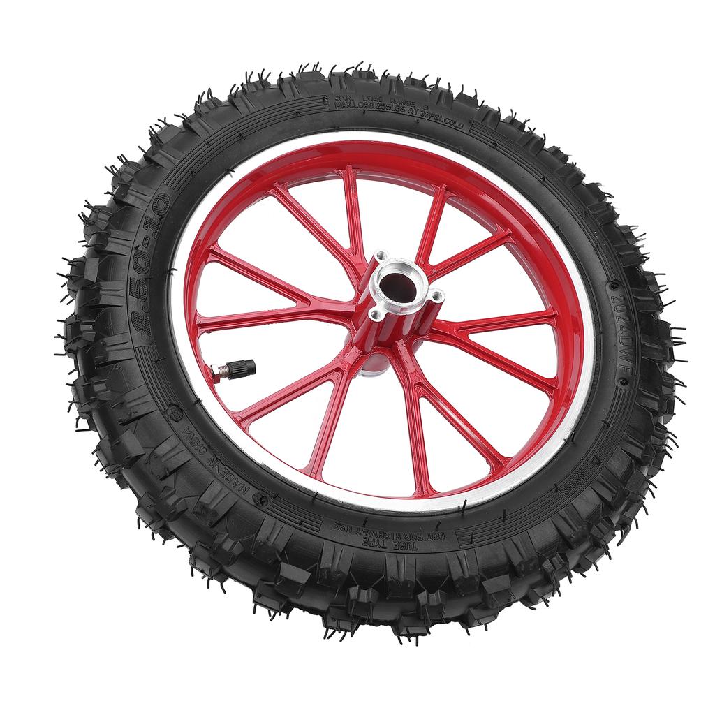 2.5 10 Front Wheel Hub Tire with Inner Tube Rubber Wear Resistant Metal Structure for 49cc Small Off Road Motorcycles