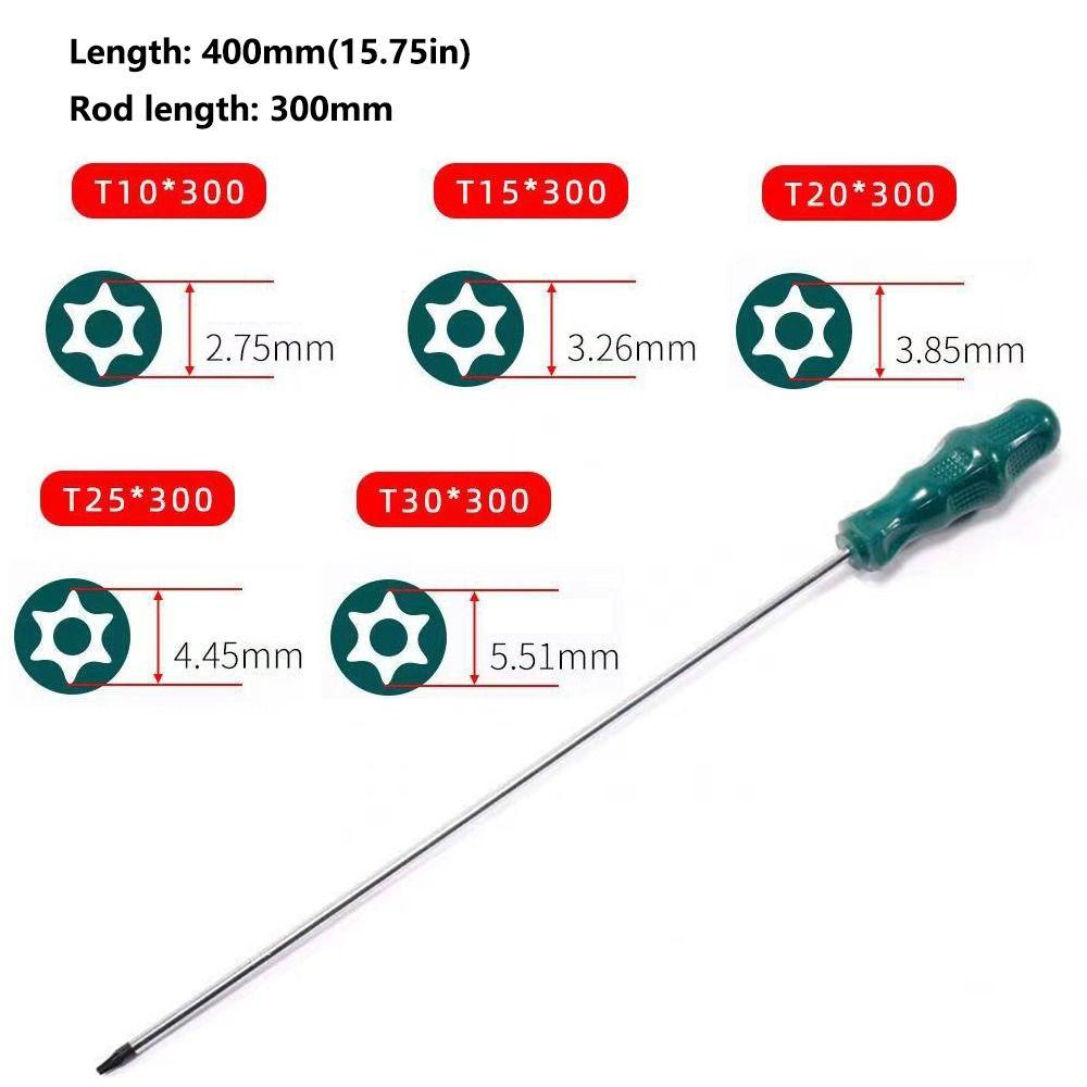 Portable 400mm Torx Screwdriver Extra Long T15 T20 T25 T30 Repair Screw Driver High Quality Hand Tools Allen Screwdriver