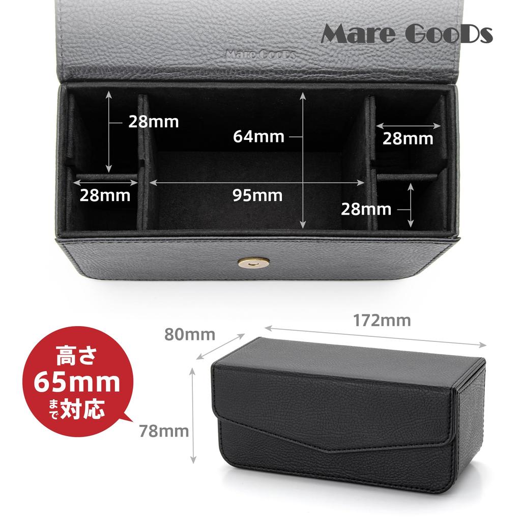 MareBiz Corporate Seal Case - Holds 4 Corporate Seals + Rubber Stamp (Official Seal, Bank Seal, Square Seal, Personal Seal, etc.) - Portable Leather C