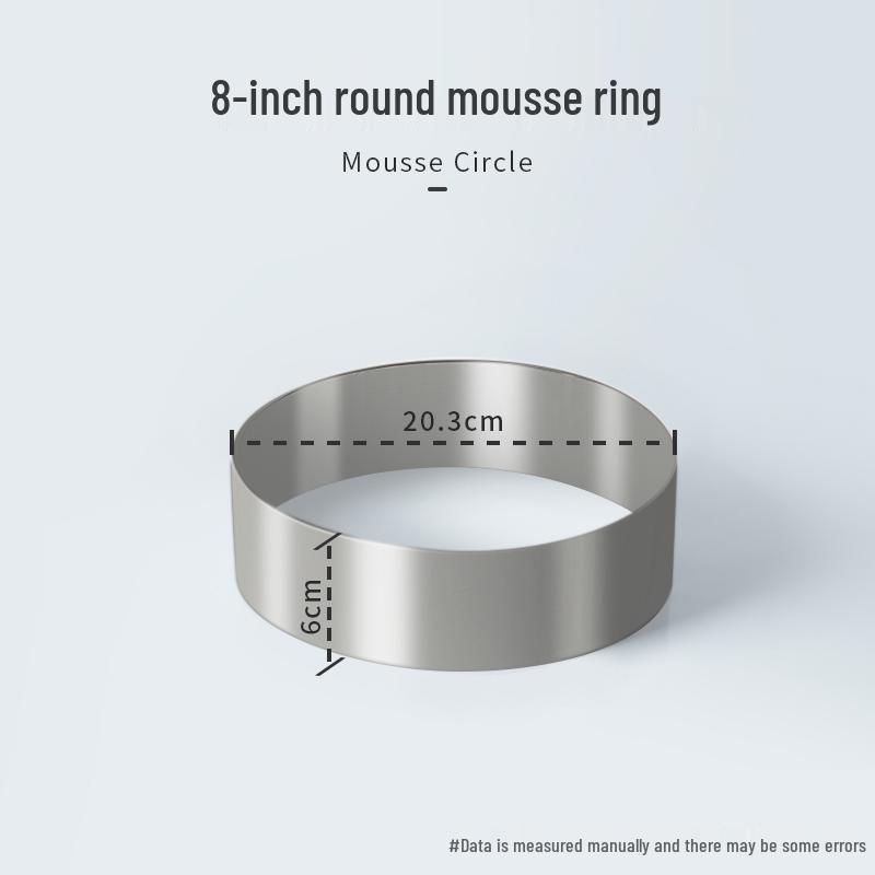 Round Square Heart-Shaped Mousse & Tower Ring, 4-10 Inch, Stainless Steel Baking Mold.