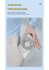 Portable Neck-Hanging Fan with Makeup Mirror, Foldable Phone Holder, and Charging Capability