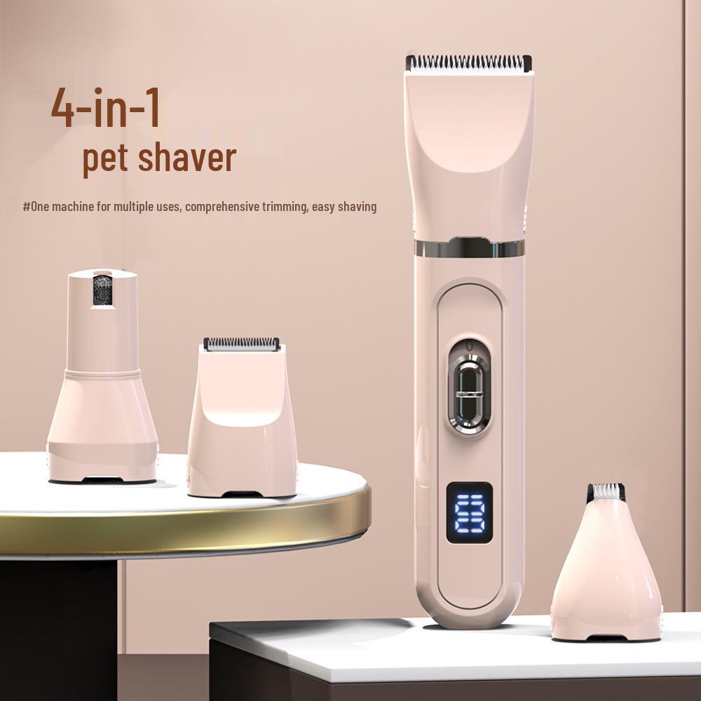 Digital Display Pet Nail Grinder & 4-in-1 Electric Shaver with USB Charging