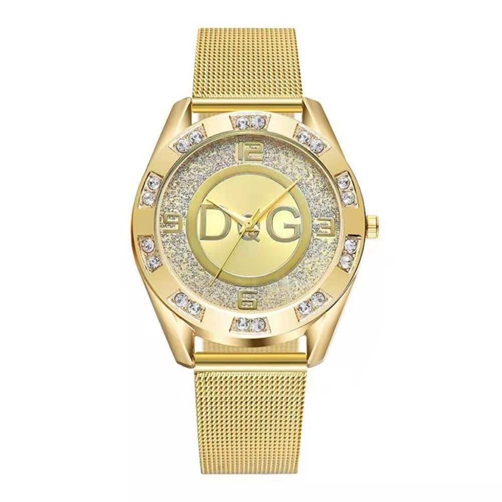 Luxury  Women's Watches With Diamonds Simple Digital Design Ladies' Quartz Watch Casual Gold Mesh Belt Women Clock Strap