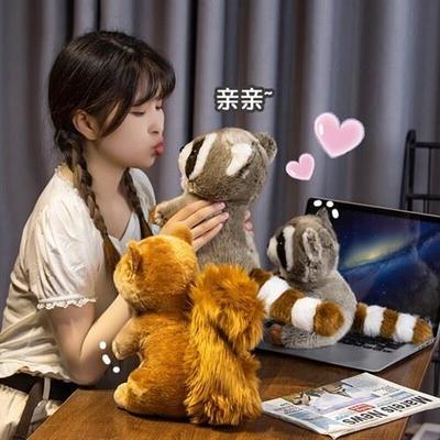 Little Raccoon Doll Plush Toy Cute Forest Animal Doll Ornament Boys Give Girls Birthday Gifts