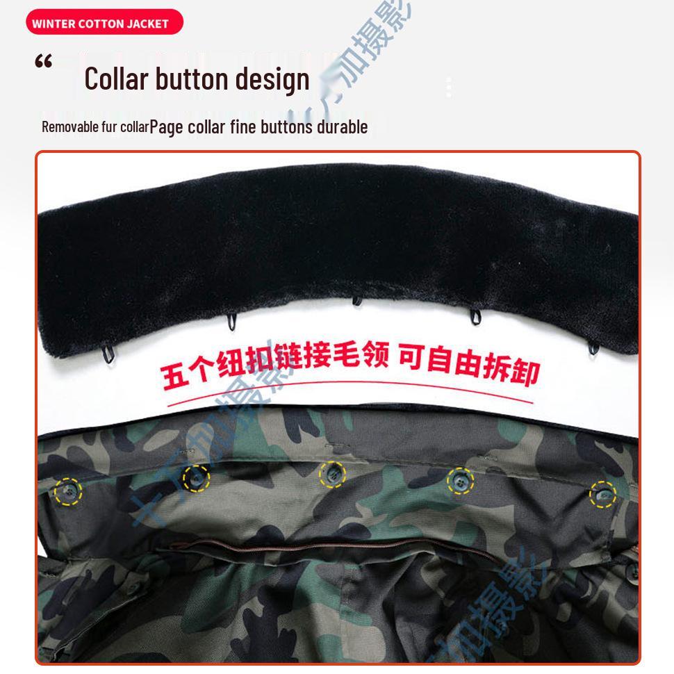Men's Winter Camouflage Coat: Thick, Mid-Length, Cold-Resistant, Plus Size Cotton Jacket