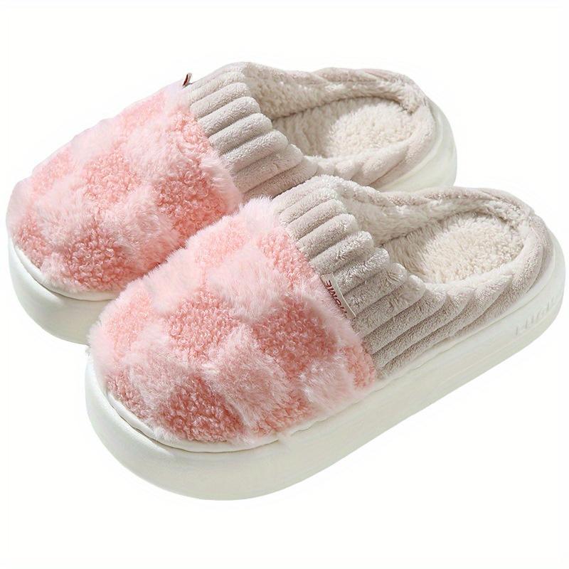 Cotton Slipper Women'S Non-Slip Plus Cashmere Warm Month Slipper Indoor Home Men Cute Fluffy Cotton Mop