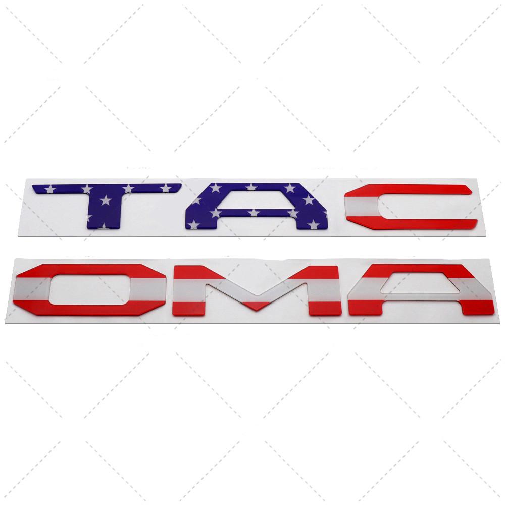 

Выделенный Tacoma 2016, 2017, 2018, 2019, 2020 Tailgate 3D Letter Cover Emblem Badge Car Truck Sticker Design Car Accessories Logo Decal синий/красный