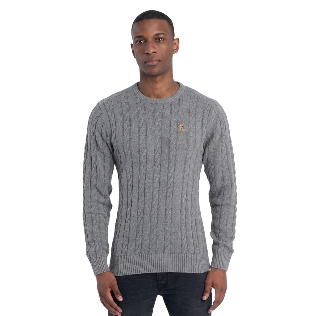 Luke 1977 Mens Aspen Cable Knit Sweatshirt