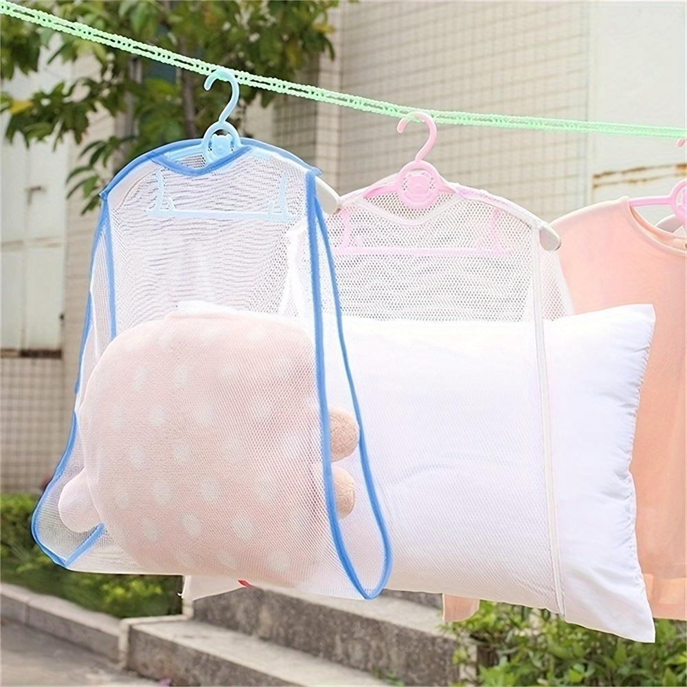 1/2PCS Pillow Artifact Windproof Drying Net Balcony Shoe Rack Window Clothes Rack Outdoor Pillow Doll Net Bag drying net