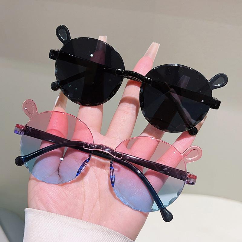 Children's Symmetrical Cute Animal Small Ears Framed Sunglasses Baby Stage Performance Birthday Decorative Sunglasses
