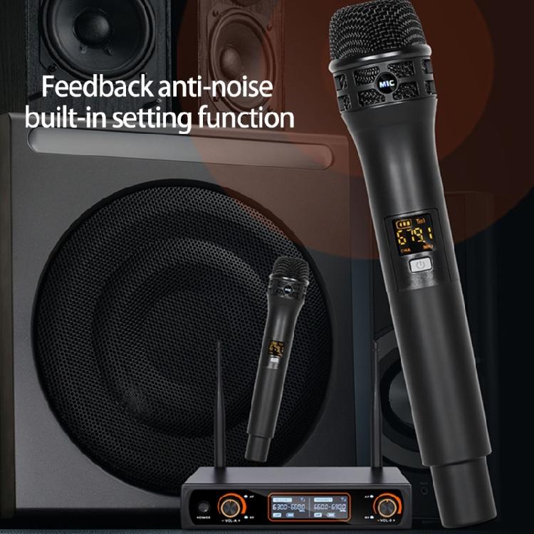 Wireless Microphone Two User Simultaneous Use For Family Gatherings Clear Sound ABS Plastic Construction