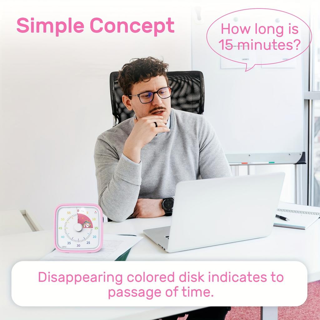 Kinder Visueller Timer Cartoon Elektronischer Lerntimer für Hausaufgaben Klassenzimmer (Batteriebetrieben)