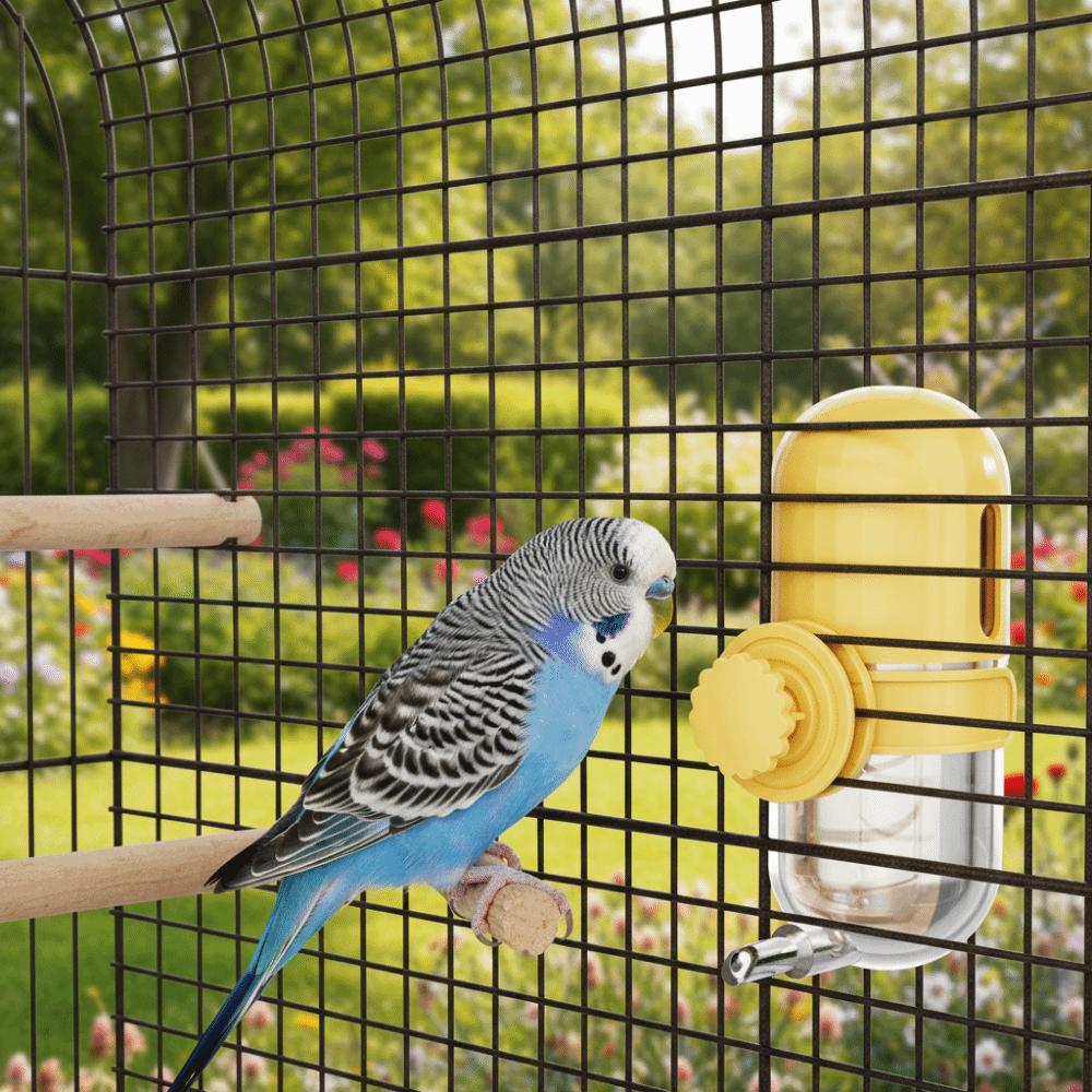 Hanging Bird Automatic Drinker Knob Lock Cage Hanging Drinker Birds Water Dispenser  for Small Pets