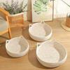 Cat Bed Basket Cotton Rope Pet Bed with Cat Ear Design Handwoven Sleeping Basket for Cats Puppies Rabbits Small Pets