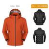 Mens 3-in-1 Waterproof Windproof Outdoor Hardshell Jacket With Removable Down Insulated Fleece Liner Hiking Climbing Skiing