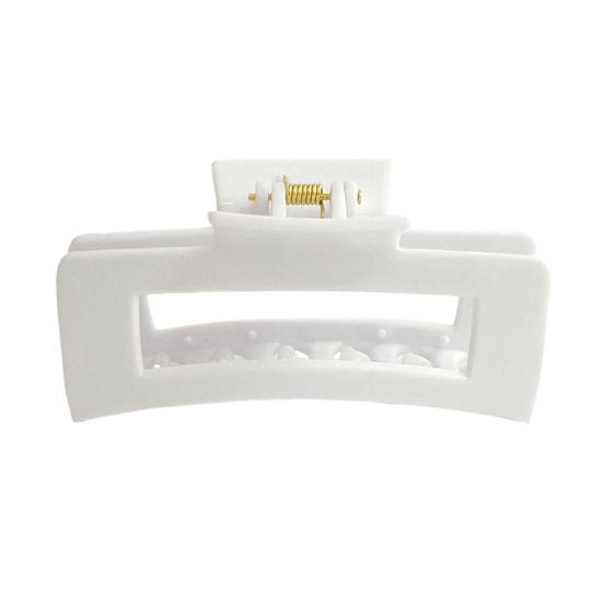 1/4Pcs Women Hair Claw Soft Silicone Anti-slip Teeth Back Head Hair Clip Geometric Shape Pain-Free Wear Hair Clamp