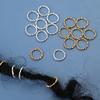50PCS Big Hole Hair Rings Charm Cuff Clip Hair Braids Styling Tool Dreadlocks Beads