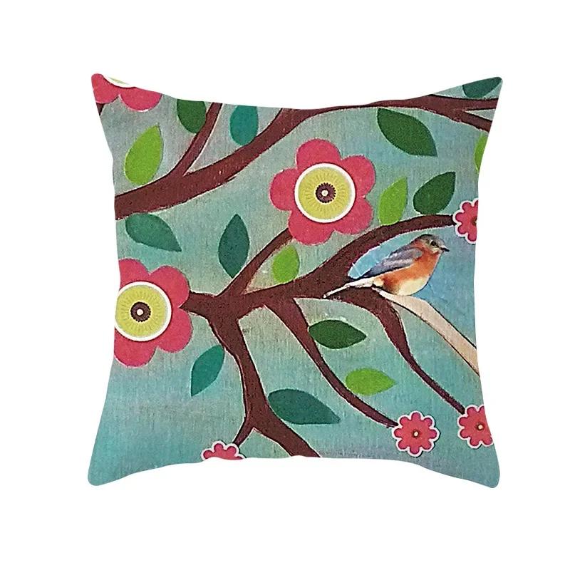 Kissenbezug Kissenbezug Cartoon Blume Baum Gedruckt Sofakissen Büro S Polyester Heimdekor Kissenbezüge