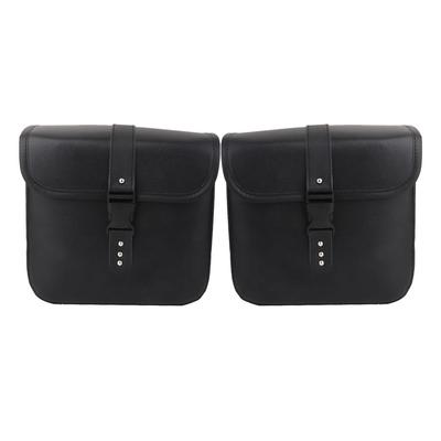 MagiDeal PU Leather Single Side Bag Motorcycle Motorbike Pannier Saddle Bag