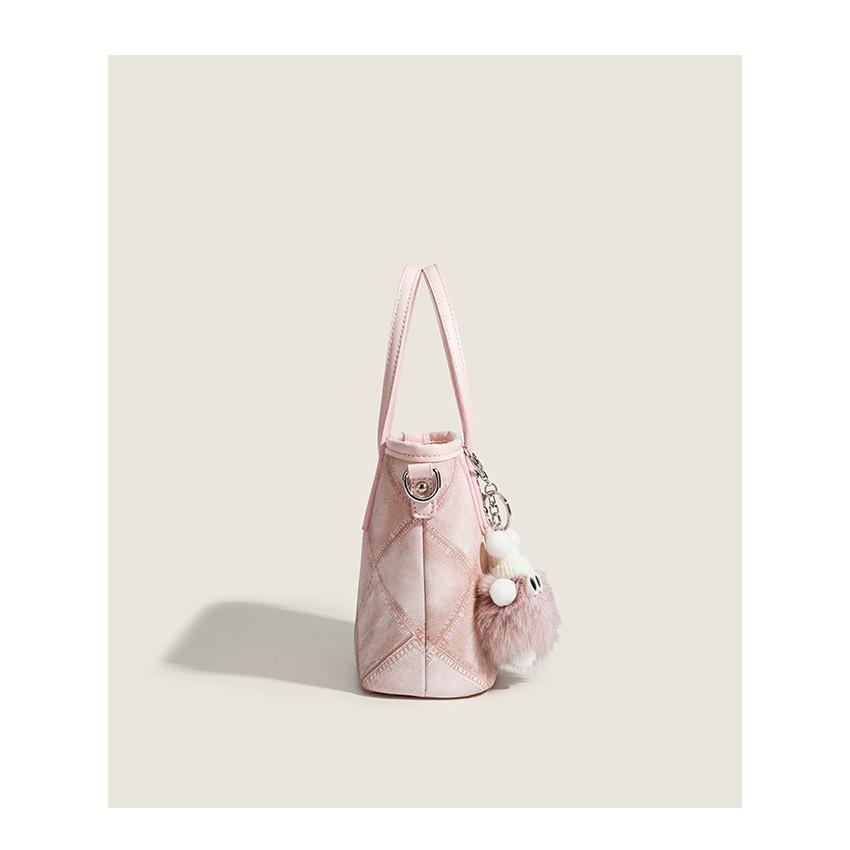 Niche Fashionable Ladies Hand-Carrying Tote Bag High-Value Fashionable Diamond Portable Bucket Bag All-Match Commuter Shoulder Bag