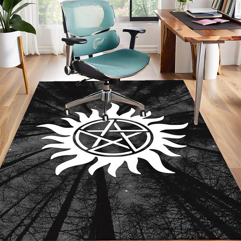 Supernatural Polyester Carpet, Soft Indoor Mat for Office Chair, Living Room, Computer Desk - Decorative Home Office Rug Design
