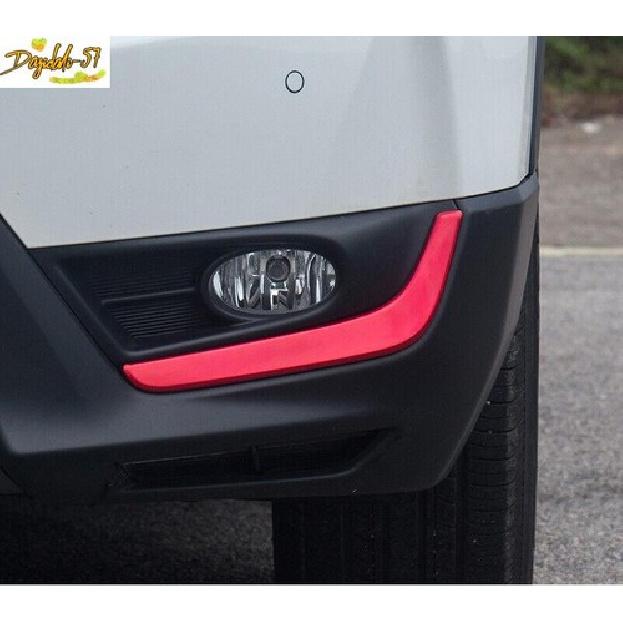 2xFront Fog Light Lamp Strip Trim ABS Red Car 2PCS For HONDA CR-V CRV 2017-