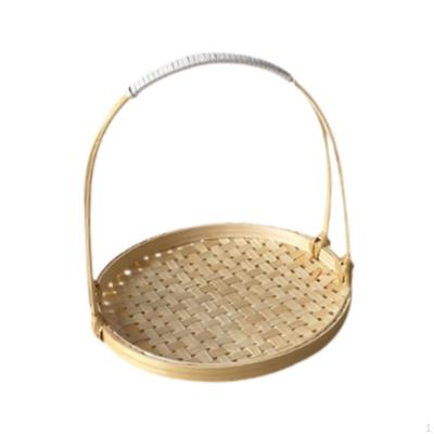 Bamboo Fruit Basket for Food Storage And Serving Tray Events