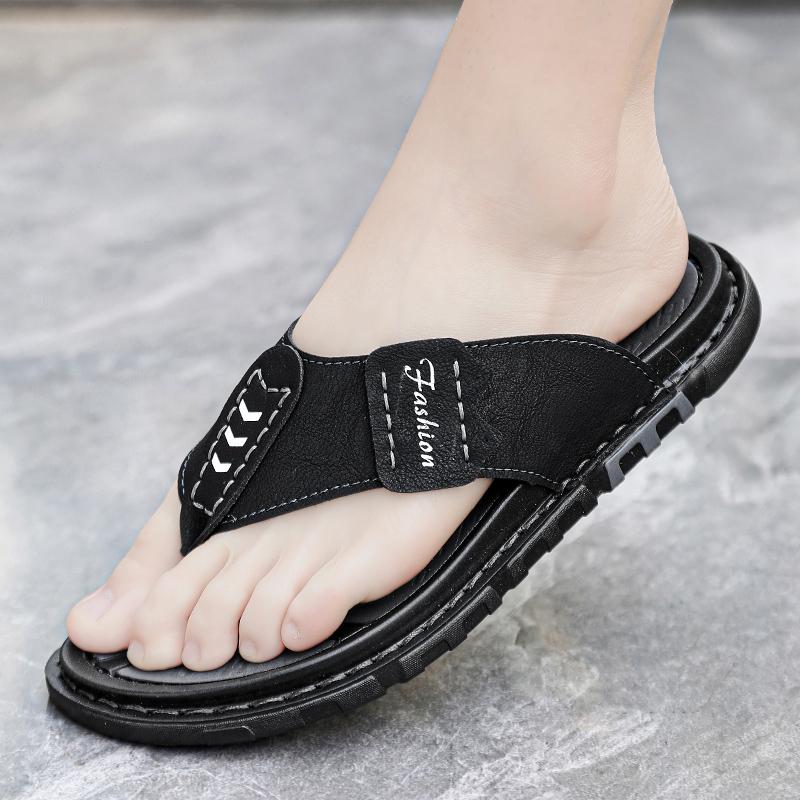 Fashion Flip Flops Summer Mens Outdoor Thick Soled Beach Shoes Breathable Cool Non Slip Comfort Sandals Male Casual Hiking Sandals 47