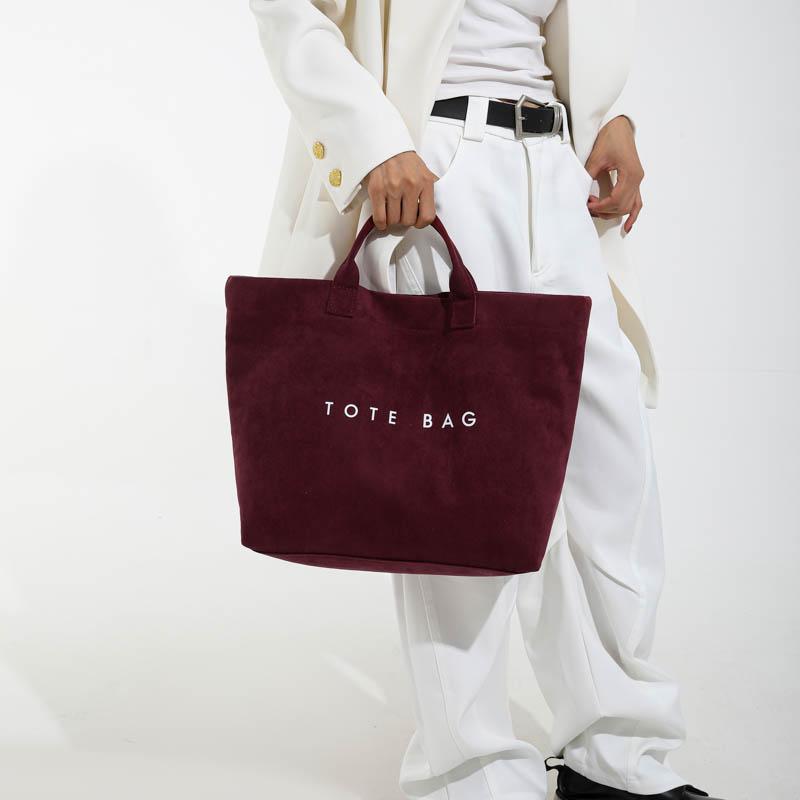 Faux Suede Tote Bags Large Shoulder Bags Handbag Hobo Bag for Women Shopping & Daily Use