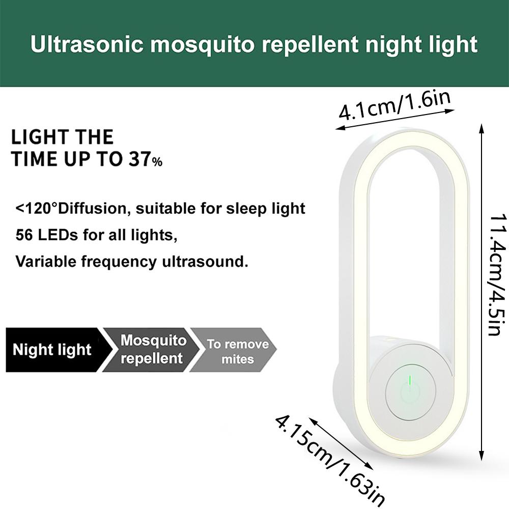 

New Mosquito Killer with LED Light for Camping Bedroom Kitchen Office Home (White)