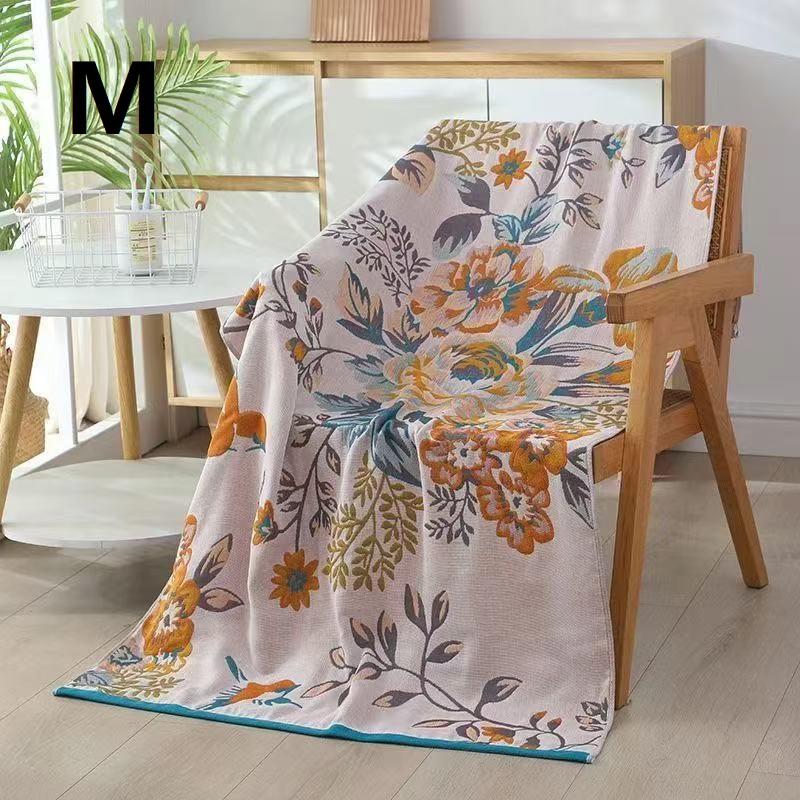 Large Gauze Towel, Thick And High-Quality Fabric (80*160Cm), 4-Layer Woven Towel, Good Water Absorption Excellent Breathability