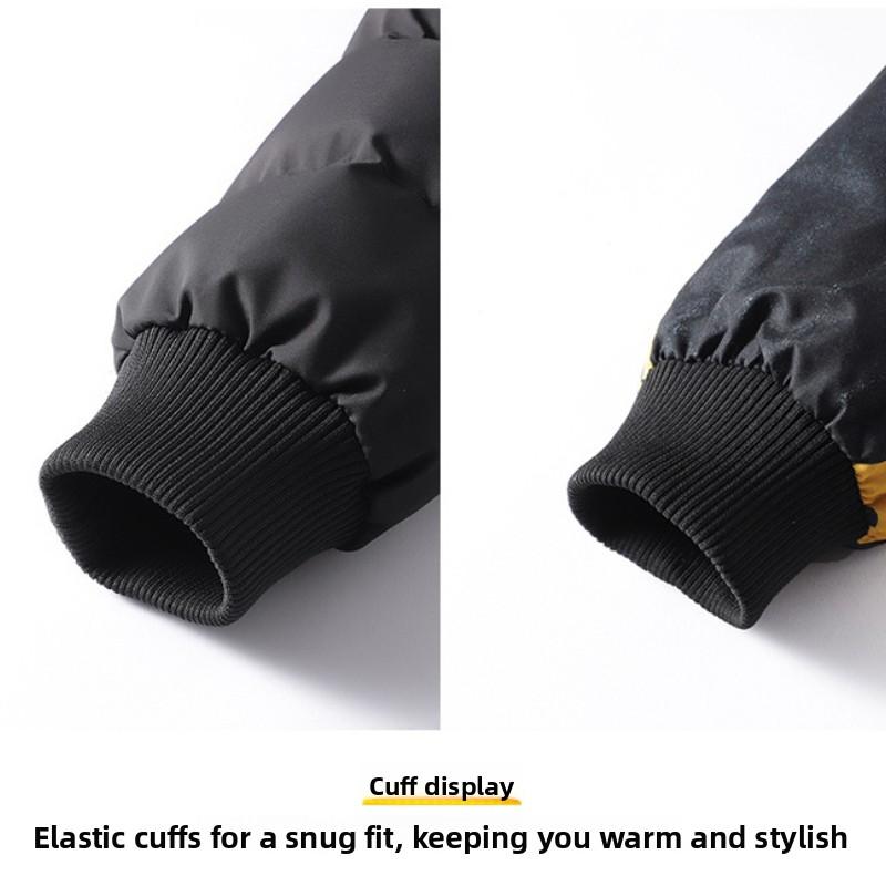 Winter Baumwolljacke Herren Verdickter Mantel Kältefest Beidseitig Tragbar Koreanischer Stil Trendmarke Baumwolljacke Herren Übergröße Baumwollwattierte Jacke