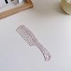 European & American Fashion Marble Texture Acetate Hair Comb - Large Handle, Anti-Static
