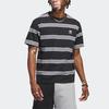 Adidas Originals Striped Colorblock Round Neck Short Sleeve T-Shirt With Printed Shoulders Men Tops Black IL4703