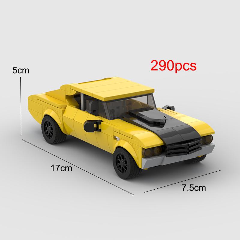 

MOC Chevelle SS racing sports car Vehicle Racer Building Blocks Brick Creative Garage Toys for Boys