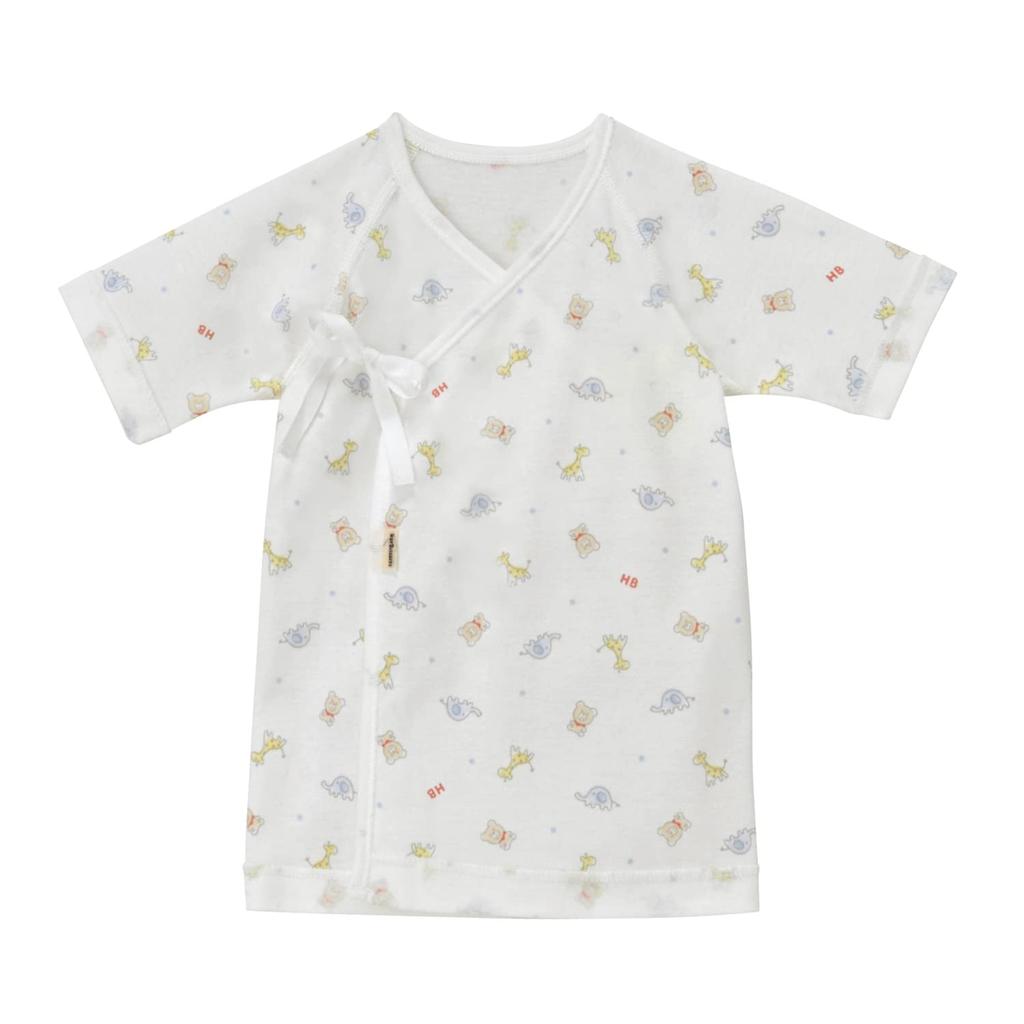 Miki House Hot Biscuits Short Undershirt, Boys and Girls, Newborn, Baby Clothes, Multicolor, 50cm, 70-2116-492