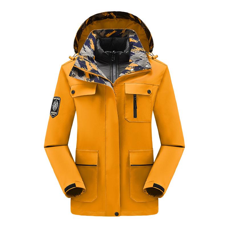 Two-Piece Waterproof Windproof Outdoor Couples Jacket with Cotton Padding