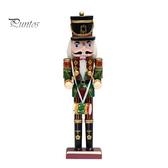 

Рождественский Щелкунчик, деревянная кукольная статуэтка, ручная работа, миниатюрный солдат из грецкого ореха, украшение для праздничного стола 30cm C