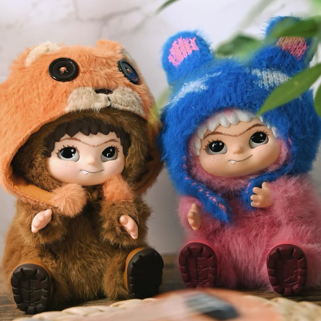 Wakuku Fuzzy In Fashion Fun Party with Box Cute Wakuku Figure Action Box Mystery Cute Doll Bag Pendant Doll Surprise Gift Toy