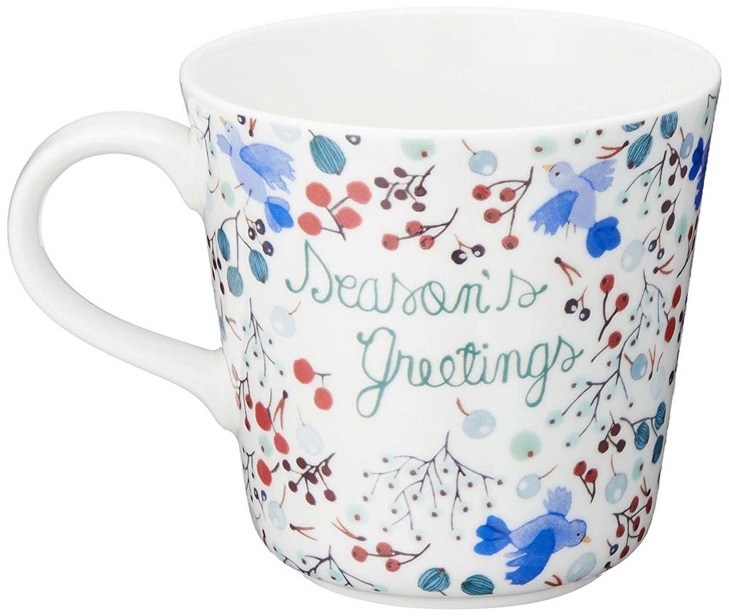 NARUMI Anna Emilia Seasons Greetings Winter Scene Cute and Day Microwave and Dishwasher Gift Boxed and Product Mug, 340cc, Design, Stylish, Mother's