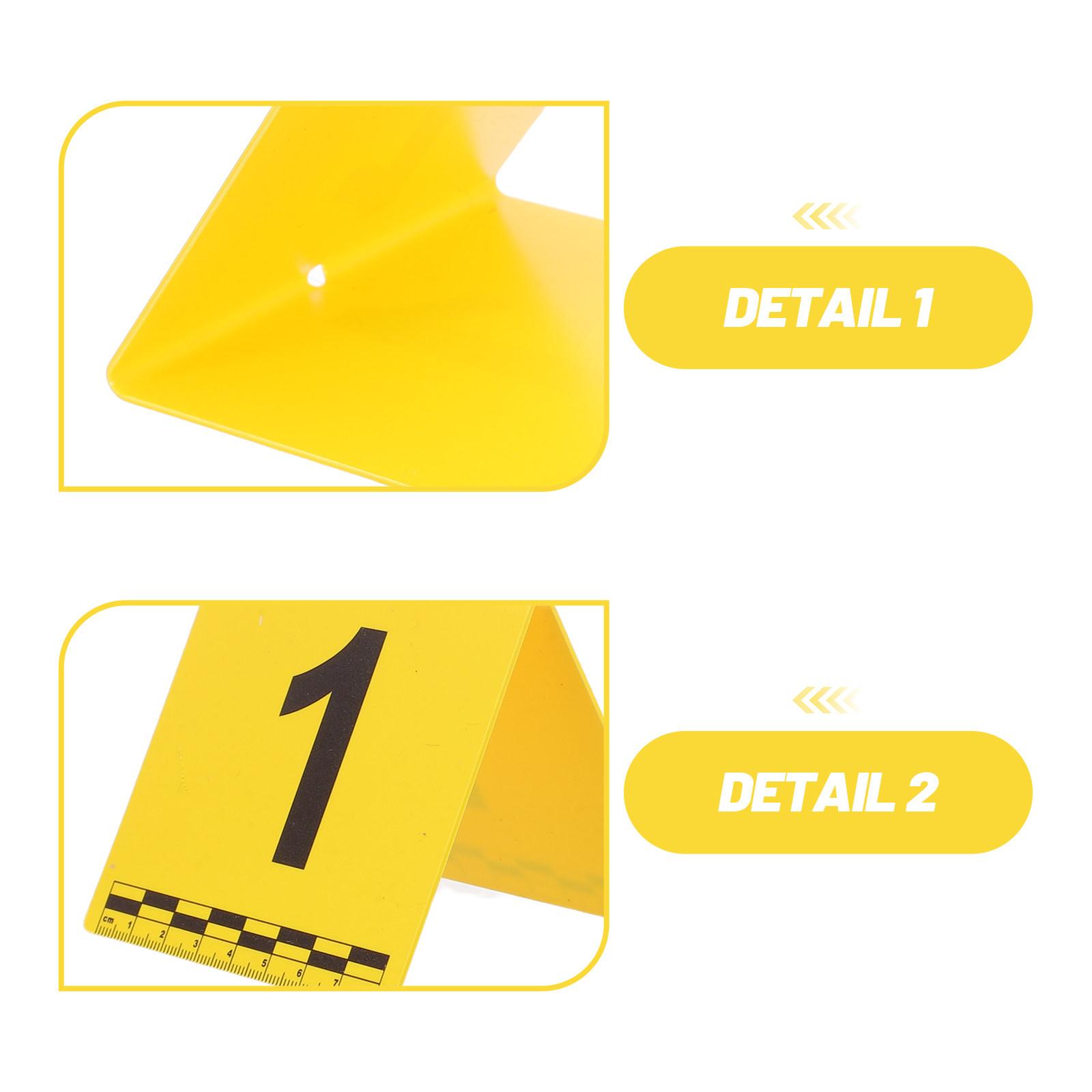 10Pcs Forensic Evidence Identification Placards Crime Scene Number Markers with Centimeter Scale Evidence Tags for Investigation other